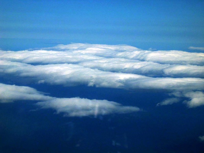 Wave bars over the sea