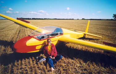 Sam in a field near York