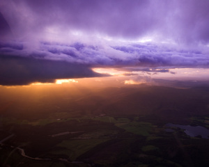 Sunset under wave bar